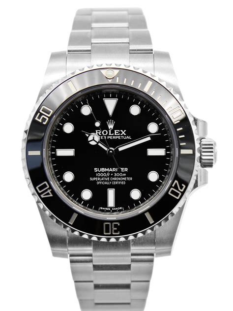 rolex submariner black dial watch 114060|Rolex no date reference 114060.